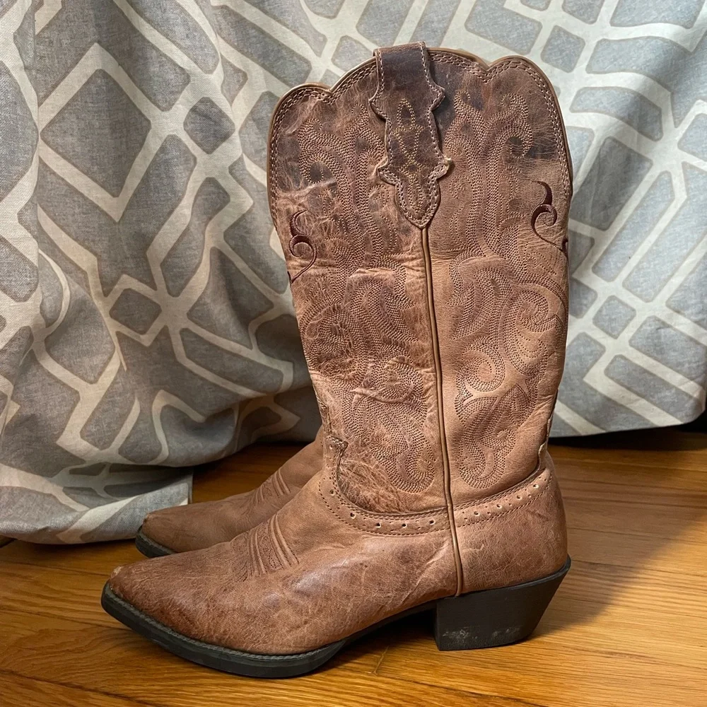 Justin McKayla Leather Cowboy/Western Boots - Picture 5 of 14